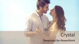  Presentation with couple dance - Amazing presentation having dance - happy loving couple embracing backdrop and a coral colored foreground