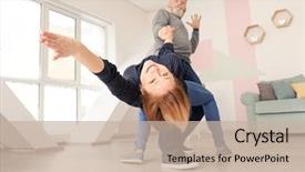  Presentation with dance beautiful couple dancing ballroom - Slide deck featuring dance - happy mature couple dancing background and a mint green colored foreground