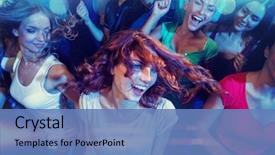  Presentation with holidays - Slide deck featuring dance - party holidays celebration nightlife background and a teal colored foreground