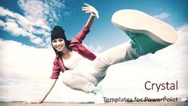  Presentation with culture - Audience pleasing presentation theme consisting of dance - sport dancing and urban culture backdrop and a lemonade colored foreground