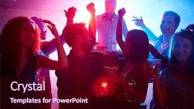  Presentation with dancing - PPT layouts featuring dance - young couple with drinks background and a wine colored foreground