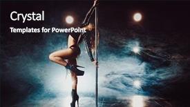  Presentation with sexy - Slide set featuring dance - young sexy slim woman pole background and a black colored foreground