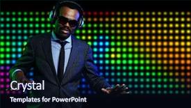  Presentation with pink disco dancing silhouettes - Cool new PPT theme with dance action in a disco backdrop and a  colored foreground