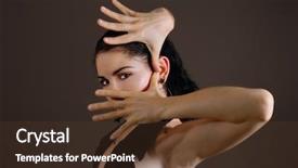  Presentation with indian woman bridal face - Amazing theme having dance art - fashionable woman framing her face backdrop and a tawny brown colored foreground