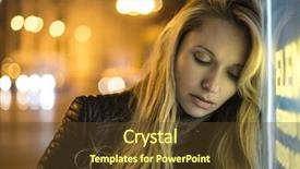  Presentation with melancholy - Audience pleasing theme consisting of dance background - sexy blonde melancholy at night backdrop and a  colored foreground