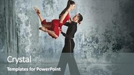  Presentation with dance beautiful couple dancing ballroom - Cool new presentation design with dance beautiful couple dancing ballroom backdrop and a gray colored foreground