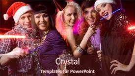  Presentation with flutes - Slides enhanced with dance christmas - company of friends clubbing background and a  colored foreground