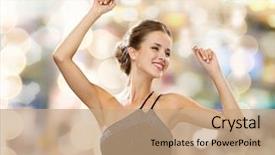  Presentation with party lights - Presentation having dance christmas - people party holidays and glamour background and a  colored foreground