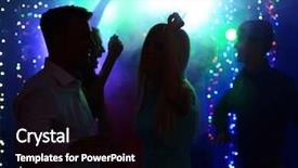  Presentation with party - Presentation having dance christmas - young people dancing at party background and a  colored foreground