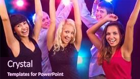  Presentation with dancing - Presentation having afro american woman background and a coral colored foreground