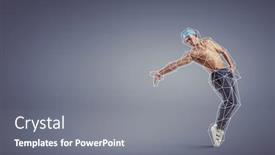  Presentation with dance - PPT layouts featuring dance-connect-people-mixed-media background and a gray colored foreground