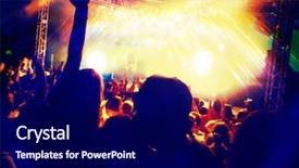  Presentation with retro television old vintage tv - Slide set featuring dance events - concert shot done background and a black colored foreground