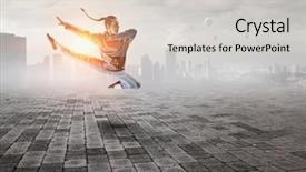  Presentation with passion - Beautiful presentation theme featuring dance is her passion mixed backdrop and a  colored foreground