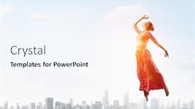  Presentation with passion - PPT layouts enhanced with dance-is-her-passion-mixed background and a sky blue colored foreground