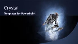  Presentation with passion - Cool new PPT theme with dance-is-her-passion-mixed backdrop and a navy blue colored foreground