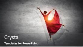  Presentation with passion - Audience pleasing PPT theme consisting of dance-is-her-passion backdrop and a dark gray colored foreground