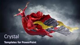  Presentation with passion - Presentation theme consisting of dance-is-her-passion background and a tawny brown colored foreground