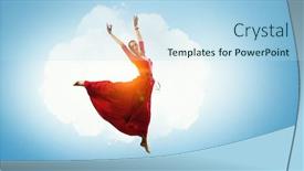  Presentation with passion - Amazing PPT theme having dance is her passion backdrop and a sky blue colored foreground