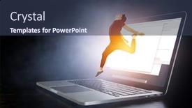  Presentation with astronaut in fantasy world mixed - Theme having dance-is-his-world-mixed background and a tawny brown colored foreground