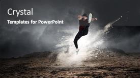  Presentation with dance - Audience pleasing theme consisting of dance-is-his-world-mixed backdrop and a dark gray colored foreground