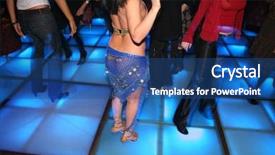  Presentation with night club - Presentation theme having dance night club 2 background and a ocean colored foreground