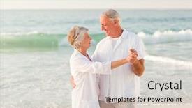  Presentation with dance beautiful couple dancing ballroom - Presentation theme with dance old - elderly couple dancing background and a lemonade colored foreground