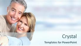  Presentation with senior couple - Theme having dance old - happy senior couple background and a sky blue colored foreground