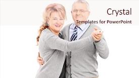  Presentation with tango couple - PPT theme consisting of sexy woman skier wearing red bodice lying on a blue deck chair near skis and poles at ski resort mountains and ski slopes on the background ski season and winter sports concept background and a sky blue colored foreground.