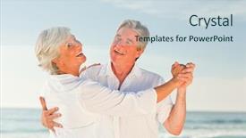  Presentation with dance beautiful couple dancing ballroom - Amazing PPT theme having dance old - mature couple dancing backdrop and a  colored foreground