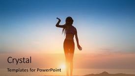  Presentation with moving sea - Slides having dance on the shore background and a  colored foreground