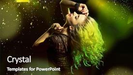  Presentation with fun - Amazing theme having dance party - glamorous woman having fun backdrop and a black colored foreground