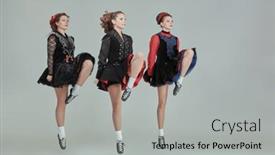  Presentation with dance - Slide deck having dance-prformance-professional-women-s background and a light gray colored foreground