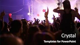  Presentation with audience - Cool new theme with dance sing - audience enjoying themselves music concert backdrop and a black colored foreground