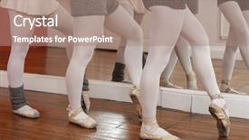  Presentation with dance - Beautiful presentation featuring dance studio - low section of ballerinas performing backdrop and a  colored foreground