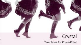  Presentation with folk dance - Beautiful PPT theme featuring dance backdrop and a lemonade colored foreground