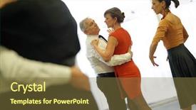  Presentation with teaching older people - Colorful theme enhanced with dancehall - group of senior people backdrop and a  colored foreground