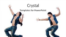  Presentation with dancing - Slide deck consisting of dancer dancing on the white background and a  colored foreground