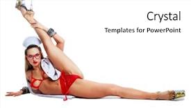  Presentation with dance beautiful couple dancing ballroom - Cool new slides with dancer dressed as a nurse backdrop and a white colored foreground