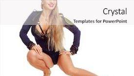  Presentation with dance beautiful couple dancing ballroom - Presentation theme consisting of dancer dressed as a police background and a white colored foreground