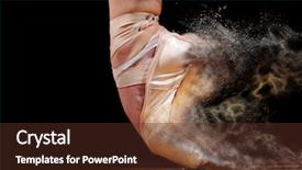  Presentation with ballet - Cool new presentation theme with dancer in ballet shoes dancing backdrop and a tawny brown colored foreground