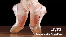  Presentation with ballet - Cool new slides with dancer in ballet shoes dancing backdrop and a tawny brown colored foreground