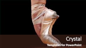  Presentation with machine shop floor - Audience pleasing theme consisting of dancer in ballet shoes dancing backdrop and a  colored foreground