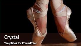  Presentation with ballet - Slide deck featuring dancer in ballet shoes dancing background and a wine colored foreground