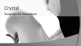  Presentation with acting - Slides featuring dancer performer mime with mask acting couple lovers conceptual in studio isolated on white background background and a white colored foreground