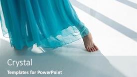  Presentation with dance - Theme with dancer practicing contemporary dance in dance studio background and a seafoam green colored foreground