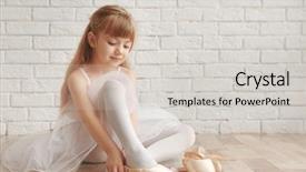  Presentation with dance beautiful couple dancing ballroom - Amazing slide set having dancer putting on pointe shoes backdrop and a light gray colored foreground