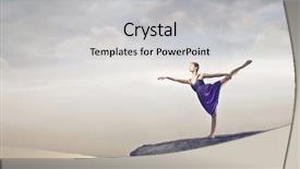  Presentation with stepping - Audience pleasing presentation theme consisting of dancer stepping on a cliff backdrop and a  colored foreground