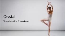  Presentation with teen bully - PPT layouts consisting of dancer - young beautiful teen girl dancing at studio series background and a light gray colored foreground