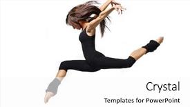  Presentation with dance - Presentation theme featuring dancer background and a white colored foreground