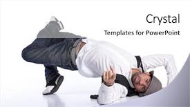  Presentation with hip hop - Beautiful presentation design featuring dancers white - hip hop dancer showing some backdrop and a white colored foreground